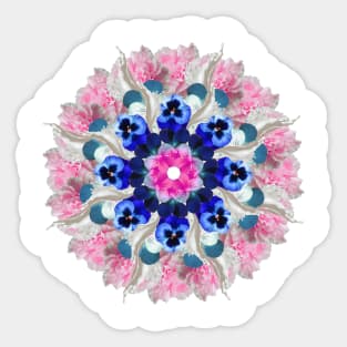 milky floral mandala Sticker